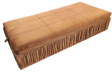 Liege, BENJI, brauner stoff, 2 lose Kissen, 96x200cm, h 44cm