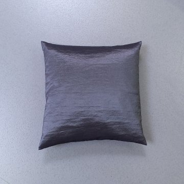 Kissen 40x40 grau, Taftseide, matter Glanz