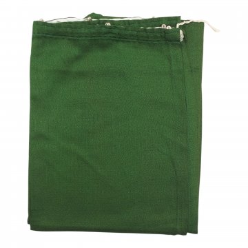 Vorhang ca.110x150, smaragd grün, Crèpe (eher wollartig), fester Griff, fließender Fall