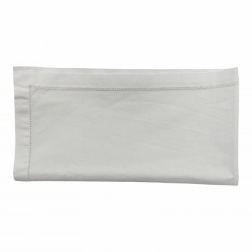 Serviette 50x50, weiß, mit Hohlsaum, feine Baumwolle