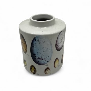 Vase, Keramik, mit Eier Motiven, Fabienne Jouvin