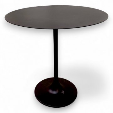 Beistelltisch schwarz, Metall, Tulpenfuß