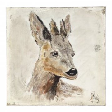 Bild / Ölbild auf Leinwand, Reh