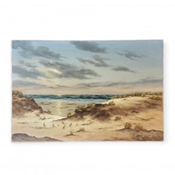 Bild auf Leinwand, Strand-düne, signiert, Rechte bei FTA