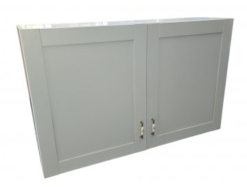 Küchenhängeschrank BLUME, grau, 2 Türen, Griffe weiß, 120x31cm, h 75cm