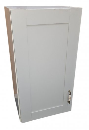 Küchenhängeschrank BLUME, grau, 1 Tür links, Griff weiß, 40x31cm, h 75cm