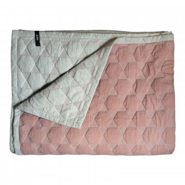 Tagesdecke 220x260cm, rosa, Wabenmuster, Baumwolle  HAY