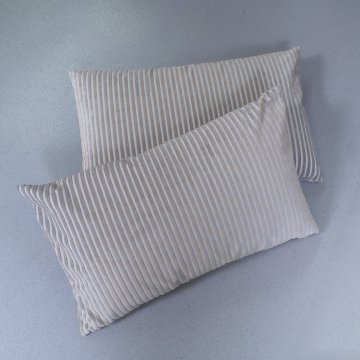 Kissen 40x65 hellgrau, Chenillestreifen