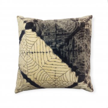 Kissen 45cx45,blau/weiß, Batik-Muster, Baumwolle