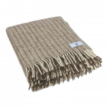 Decke 130x190cm, grau-weiß, gestreift 