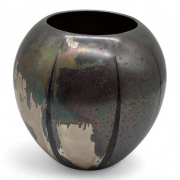 Vase, versilbert, WMF Ikora, Patina