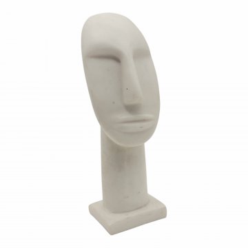 Steingesicht auf Sockel KYKLADEN weiss 17 cm 