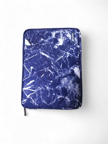 Laptoptasche MOSISO, 13 Zoll,  Stoff blau/weiß marmoriert, 33,5x25cm