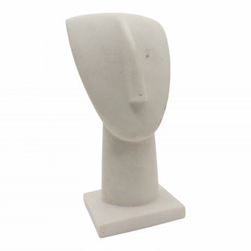 Steinkopf auf Sockel KYKLADEN weiss 17 cm 