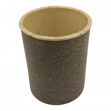 Stifteköcher, Rochenhautoptik, grün, beige, rot