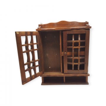 Schlüsselschränkchen, Holz braun, 2 Schübe, 30x7x40cm