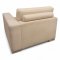 Sofaeckelement DANCA links, Vollpolster h´beige, flache Chromfüße, loses Rückenkissen, B100