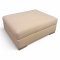 Hocker DANCA, Vollpolster h´beige, flache Chromfüße, L100xB80xH40