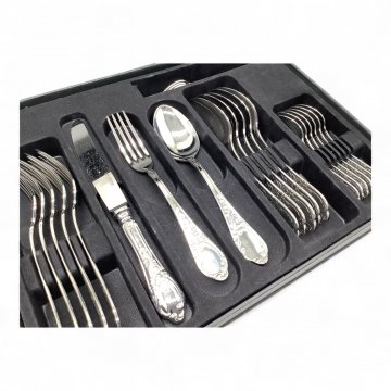 Besteckset / Besteckgarnitur / Besteckkasten, Maria Theresia, 30 teilig in Kasten, CARL MERTENS