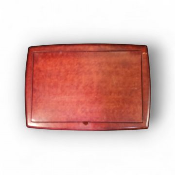 P- Schreibtischauflage, mit Papierfach, Mahaghoni