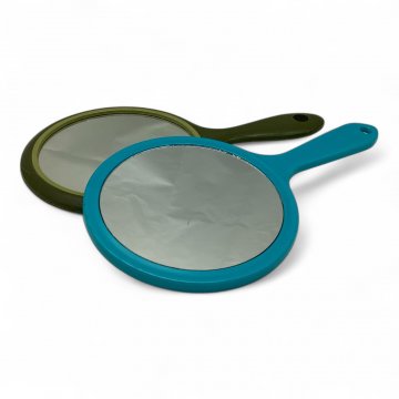 Spiegel / Handspiegel / Kosmetikspiegel, Kunststoff verschiedene Farben, 70erJahre