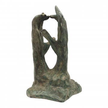 Figur, Bronze patiniert, Hände, Signatur "A. Rod"