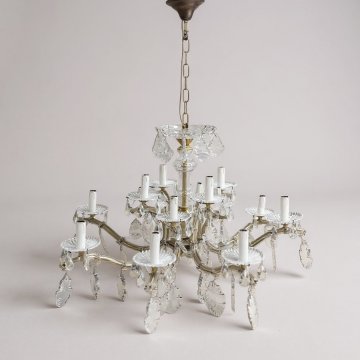 Kronleuchter ROK 16- flammig, reich verziert, Kristallbehang, Gewicht: 13 kg, LEUCHTMITTEL gerne zusätzlich auf Anfrage