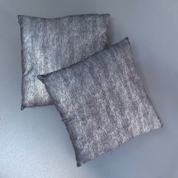 Kissen 40x40 silber schwarz fein gemustert 
