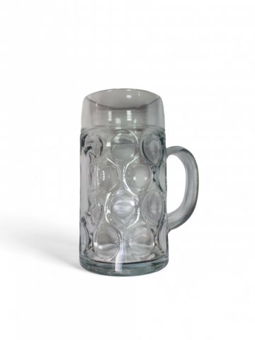 Bierglas OKTOBERFEST mit Henkel , gross,Glas klar, H 21,5 cm, D 10 cm