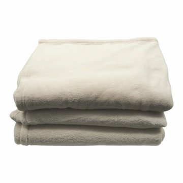 Decke / Plaid 150x200cm, creme, Mikrofaser/Polyester