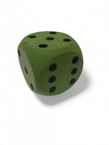 Würfel, Schaumstoffwürfel, grün, schwarz, 15,5x15,5cm