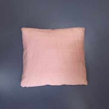 Kissen 35x35 Seide, altrosa, Federinlett