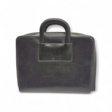 Aktentasche Kunstleder schwarz, 2 Henkel, Reissverschluss, einfach, Innenfächer
