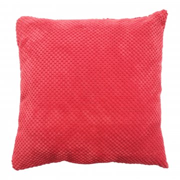 Kissen 40x40, rot, genoppt Microfaser