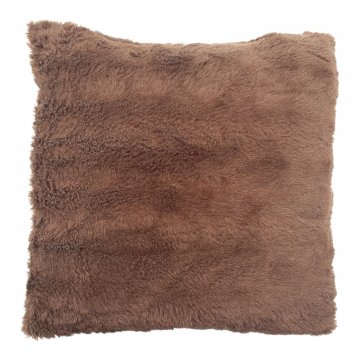 Kissen 40x40cm, dunkelbraun, Kunstfell