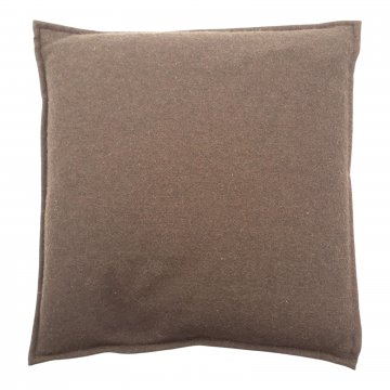 Kissen 40x40, Vorderseite braun, Rückseite creme, rundum abgesteppt, Filz