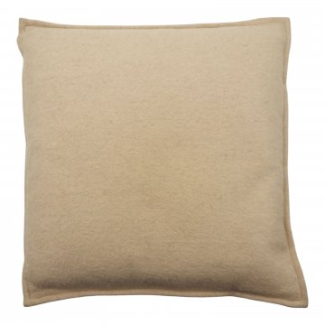 Kissen 40x40, Vorderseite braun, Rückseite creme, rundum abgesteppt, Filz