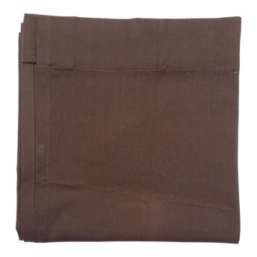 Vorhang H300xB140, Schoko braun, Baumwolle, karooptik durch verdickten Faden, mit verdeckten Schlaufen