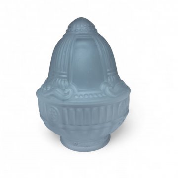 Glasschirm, satiniert, Relief, geschlossen, mGr. 8cm, BML