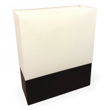 Tischlampe, Holz wenge schwarz, rechteckig, Stoffschirm weiß rechteckig, H60xB50xT20, 1 flg. E27 max.100W