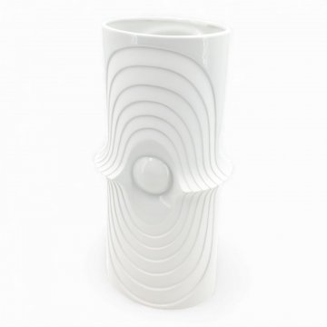 Vase KPM ROYAL, Porzellan weiß lasiert, swing Eye, H34