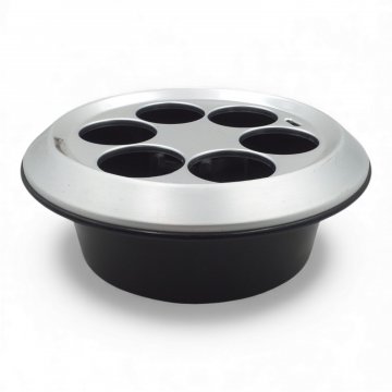 Flaschenkühler ALFI, K.stoff/Alu schwarz/silber, für 6 Flaschen, ø30 