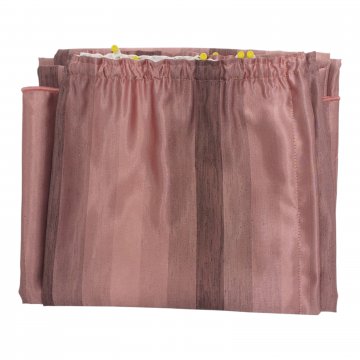 Vorhang H238xB130, purpur Töne gestreift, Taft, stark glänzend, mit Gardienenband