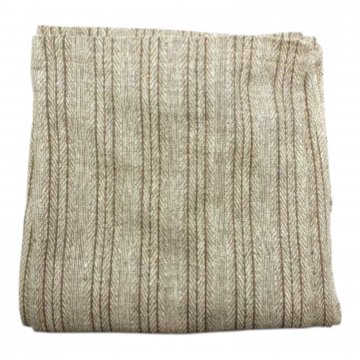 Vorhang H300xB140, grau/weiß meliert, Mischgewebe, regelmäßige dünne Längsstreifen