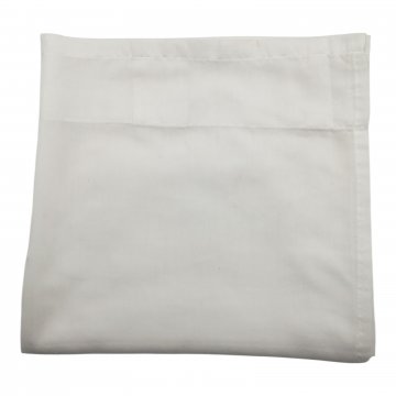 Vorhang H295xB145, weiß, leicht transparent, Baumwolle mit verdeckten Schlaufen