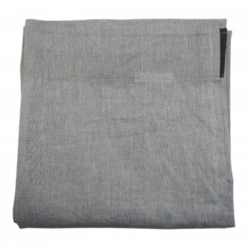 Vorhang B300xB145, weiß/blau meliert, Baumwolle, mit Gardienenband