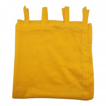 Vorhang H295xB140, signalgelb, transparent, leichte Baumwolle mit Schlaufen