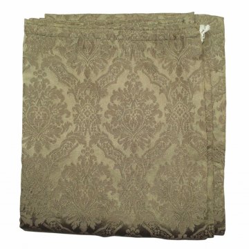 Vorhang H297xB120, lindgrün (dunkel), Jacquard/Damast mit Ornamenten, glänzend, mit Gardinenband