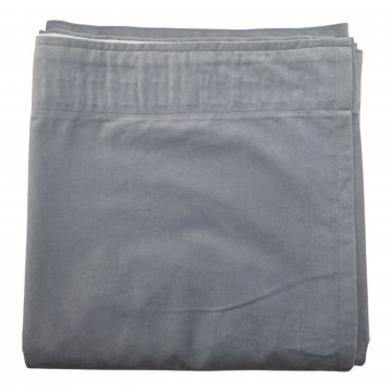 Vorhang H295xB140, graublau, Samt mit Gardinenband