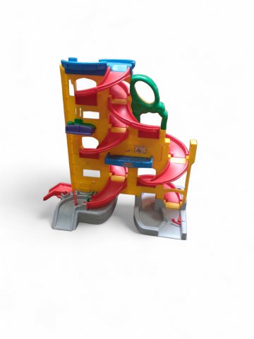  Autorennbahn Fisher ,bunt, sehr groß, Kunststoff,61x54x32 cm